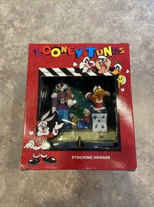 Christmas Stocking Hanger Daffy & Buggs Looney Tunes Ornaments Vintage EUC - Picture 1 of 3