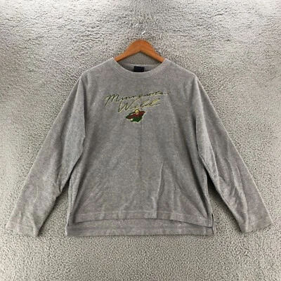 Joy Athletic Minnesota Wild Fleece Pullover Sudadera Mujer L Gris Manga Larga Foto 1 de 4