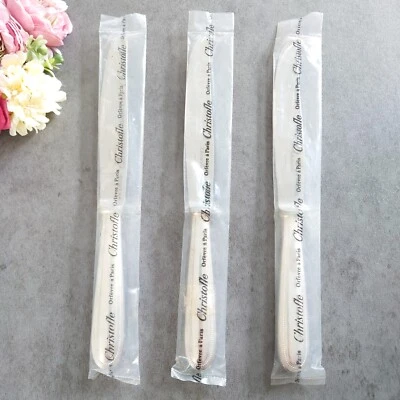 Cuchillo de mesa Christofle Perles 3 piezas cubiertos plateado nuevo Foto 1 de 4