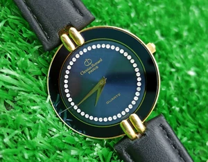 Luxury 90s Christian Bernard Lady Watch Swiss Blue Dial & Rhinestones - Picture 1 of 22