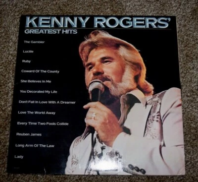 VINTAGE VINYL, "GREATEST HITS," KENNY ROGERS, LOO-1072, Pre-Owned, 1970's - Image 1 of 4