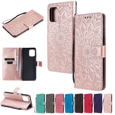 Flower Flip Leather Wallet Phone Case For Motorola G51 G71 Edge X30 E20 S30 E30  - Image 1 of 4