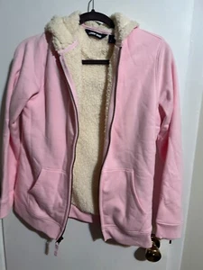 NWOT Land’s End Girls Sheepskin inside jacket PINK SZ 14/16 - Picture 1 of 5