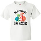 T-Shirt Inktastic World's Best Big Sister Youth süß Schwestern Geschwister Mädchen neu