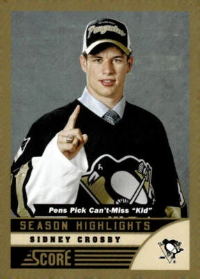 2013-14 Score #1 Sidney Crosby Pittsburgh Penguins Season Highlights Hockey Card - Image 1 of 2