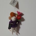 Primitives By Kathy Felt Mouse Critter Ornament - Love You Mom