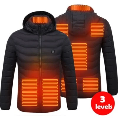 Electric USB Heated Vest Jacket Warm Cloth Coat Heating Pad Body Warmer Unisex - Image 1 of 4