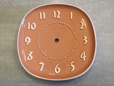 Vtg Coral Sand Russel Wright 1950's MCM Midcentury Modern face only no clock Cover