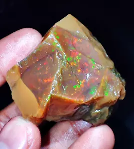 236 Ct Natural Ethiopian Opal Rough Welo Opal Multi Fire Loose Gemstone Opal Raw - Picture 1 of 7