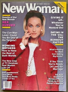 NEW WOMAN Magazine VTG Issue - October 1986 w/ Dating Burnout • Tailgating Menu - Picture 1 of 10