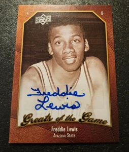2009-10 Upper Deck Greats of the Game #2 Freddie Lewis Autographs Arizona State - Bild 1 von 2