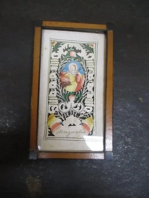 Antique Scherenschnitte 18thc Hand Cut & Painted Margarettia 5 3/4" x  4 1/4" - Image 1 of 4