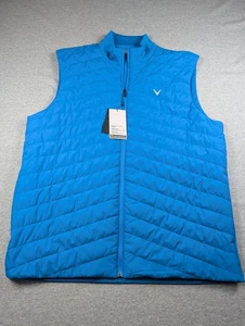 Nuevo Chaleco acolchado azul Callaway grande para hombre cremallera completa rendimiento golf - Imagen 1 de 4