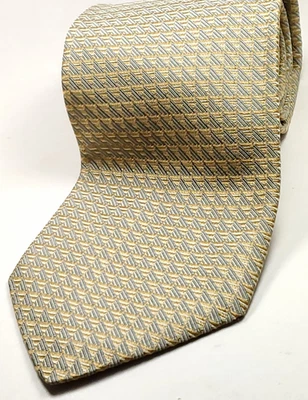 Corbata para hombre Joseph Abboud hecha en ITALIA 100 % seda gris dorado blanco NUEVA Foto 1 de 4
