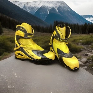 Salomon RS9 Pilot XC Ski Boots - Men's Sz 11 - Yellow & Black - Picture 1 of 15