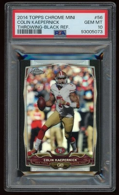 2014 Topps Chrome Mini Colin Kaepernick #56 Black Refractor /15 PSA 10 - Image 1 of 2