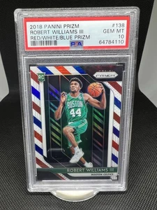 2018 Panini Prizm Red White & Blue Robert Williams III PSA 10 GEM MT Rookie RC - Foto 1 di 2