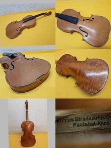 alte Geige Violine Antonius Stradivarius Cremonensis faciebat Anno 1722 defekt - Bild 1 von 24
