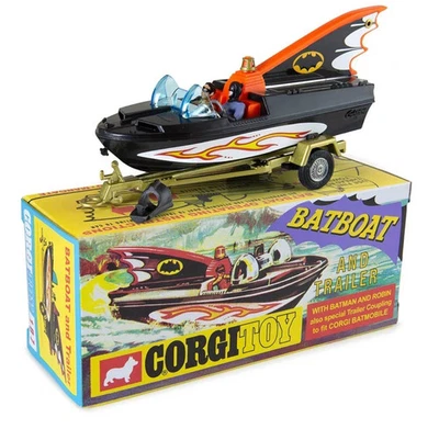 USA SHIP Corgi Batman Batboat 107 & trailer toy 2025 Reissue for Batmobile NEW - Image 1 of 4