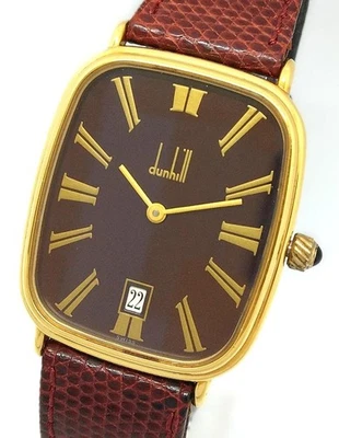 Dunhill Square Date Quartz Watch IQ817345 Mens Vintage Bordeaux Dial - Image 1 of 4