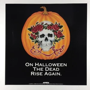 GRATEFUL DEAD ON HALLOWEEN THE DEAD RISE AGAIN  POSTER BERTHA SKELETON HEAD - Picture 1 of 1
