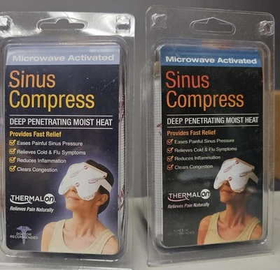 2 X Thermal On SINUS COMPRESS penetração profunda calor úmido ativado por microondas - Imagem 1 de 2