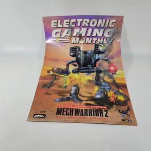 Electronic Gaming Monthly Mechwarrior 2 EGM Folded Promo Poster 21.5" X 15.5" - Picture 1 of 4