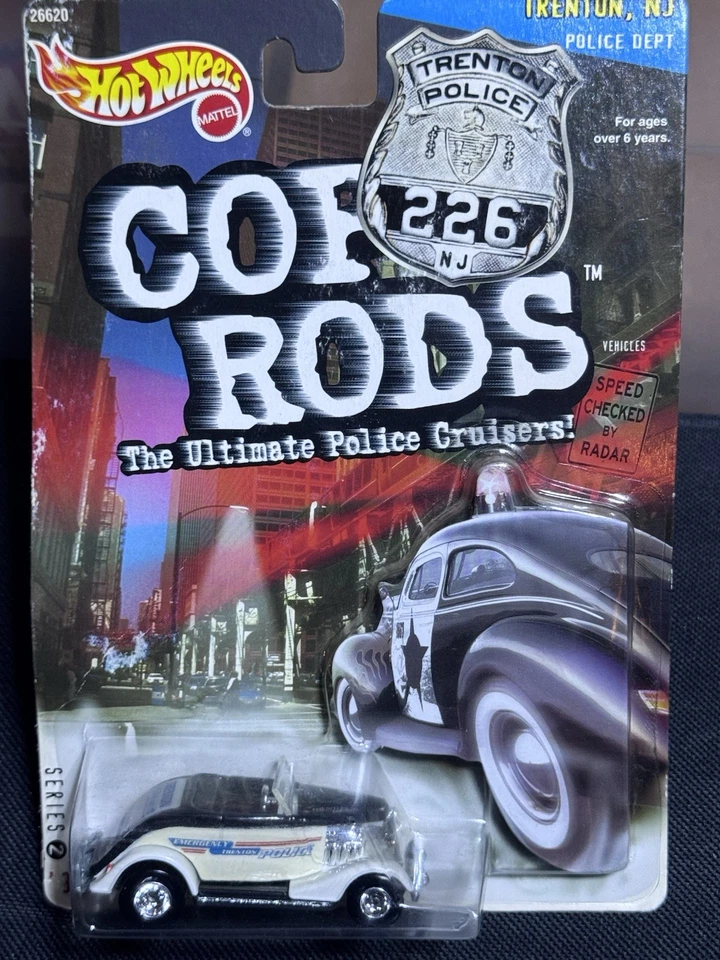 Hot Wheels Cop Rods ‘33 Ford Roadster Trenton, NJ Police 1999 1933 1:64 - Image 1 of 1