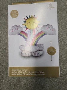 Anagram Balloon Foil Sun Rainbow Clouds 45 in Tall No Helium Required - Picture 1 of 1
