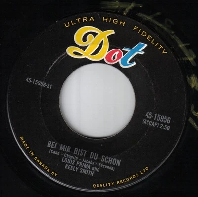 Louis Prima Kelly Smith Bei Mir Bist Du Schon 45 rpm I Don't Know Why Cdn Press - Image 1 of 2