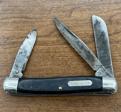 Navaja de bolsillo vintage Imperial Ireland de 3 hojas Stockman Frontier  Foto 1 de 4