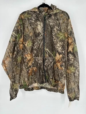 Cabela's Camo Bug Protection Zip Up Camo Mesh Jacket XL w/ Attached Face Cover - Image 1 of 4
