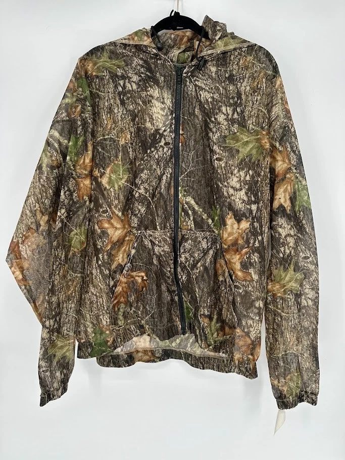 Cabela's Camo Bug Protection Zip Up Camo Mesh Jacket XL w/ Attached Face Cover - Image 1 of 4