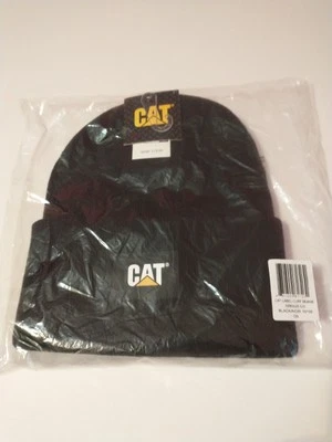 Caterpillar CAT Equipment Hombre Etiqueta Puño Negro Invierno Gorro Gorra Sombrero Logo Nuevo Foto 1 de 3