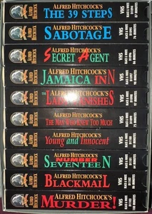 Alfred Hitchcock 10 Film Classics Box Set VHS Video Secret Agent Sabotage etc. - Picture 1 of 2