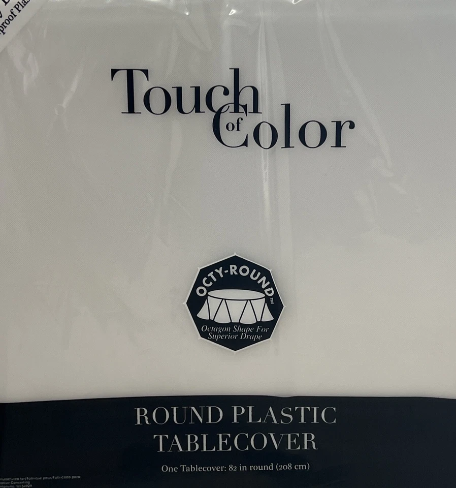 Round Tablecloth Round Plastic Tablecloth Clear 82" Decoration Party Supply - Image 1 of 2