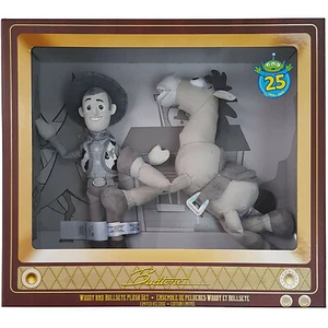 Disney Store Woody & Bullseye Toy Story Peluche En Caja 25 Aniversario Set TV Suave - Imagen 1 de 6