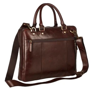 LEONHARD HEYDEN Cambridge Zipped Briefcase 1 Compartment S Red Brown Neu - Bild 1 von 1