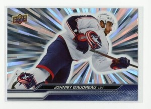 2023-24 Upper Deck Series 1 Outburst Silver 48 Johnny Gaudreau
