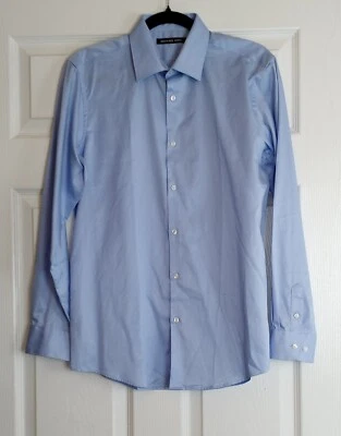 Camisa de vestir Michael Kors azul claro manga larga abotonada talla 20 para niño grande Foto 1 de 4
