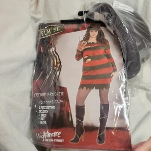 Nightmare on Elm St Freddy Krueger Dress Complete Costume Adult Plus XXXL 22-24 - Picture 1 of 8