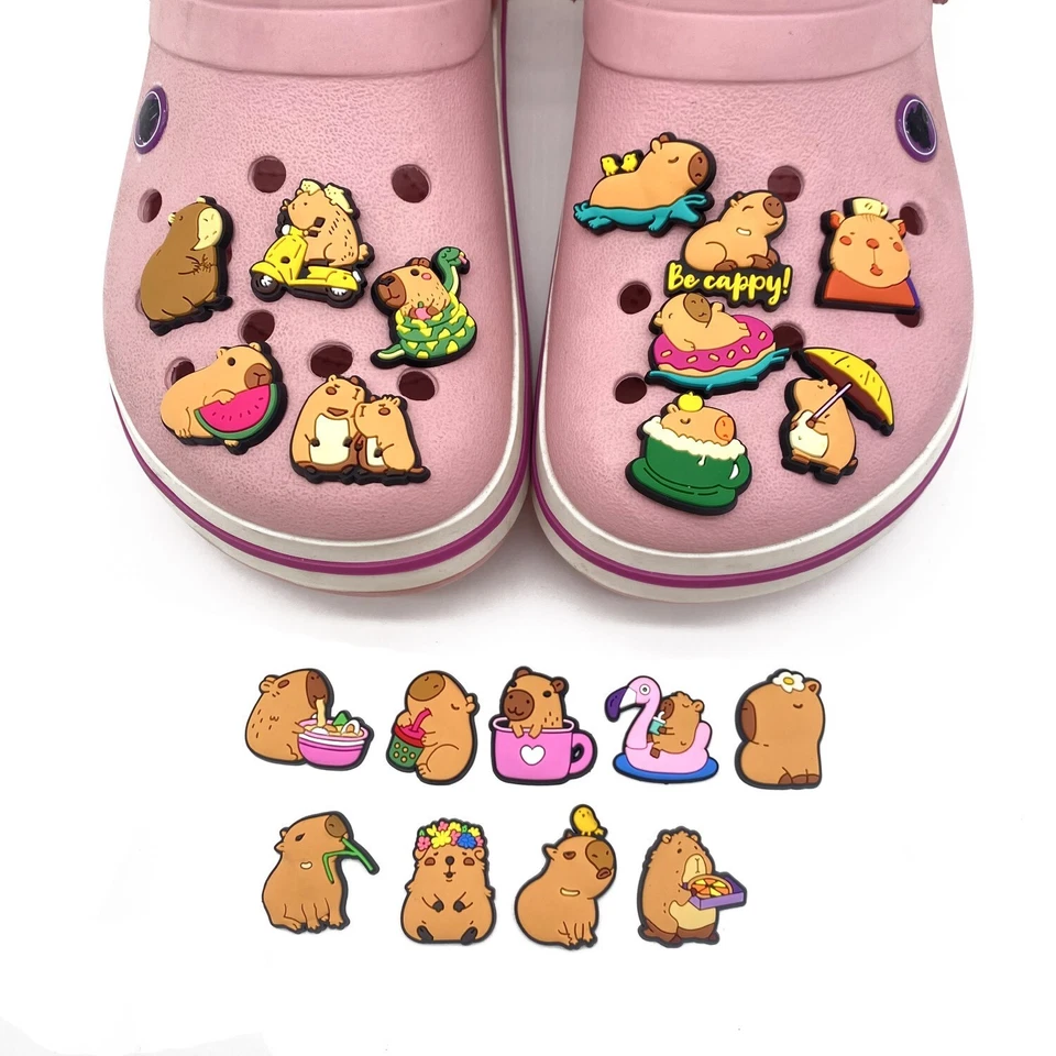 20pcs Capybara Cartoon PVC Shoes Charms Decor For Croc & Jibbitz - image 1 of 1