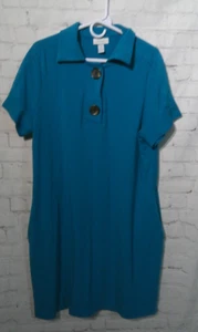 Damenkleid blau Chico's knielang mit Taschen Größe 3 - Bild 1 von 5