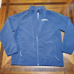 Vintage Nokia Android Logo Holloway Windbreaker Jacket Full Zip Mesh Lining sz-L - Picture 1 of 10
