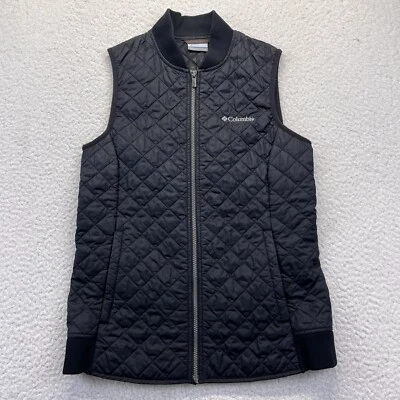 Columbia Vest Womens Small Black Omni-Heat Diamond Quilted Puffer Pockets - Image 1 of 4