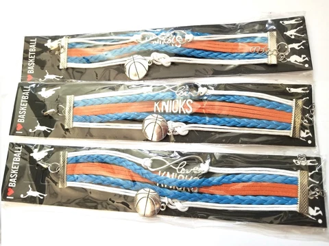 Lot of 3 New York Knicks Infinity Bracelet Basketball Charm US Cover