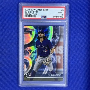 2020 Bowman's Best Refractor #5  Bo Bichette Rookie Card RC PSA 9 Mint Blue Jays