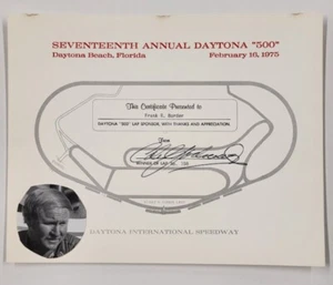 SIGNED LAP SPONSOR CERTIFICATE 17TH ANNUAL DAYTONA 500 CALE YARBOROUGH NASCAR - Picture 1 of 4