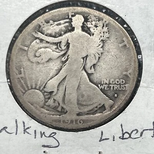 Medio dólar Walking Liberty 1916-S bonito original - Imagen 1 de 4