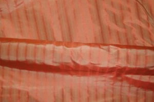 Scalamandre Burnt Orange gestreift Seide Taft Stoff 7 Yards 57" breit Courtains.  - Bild 1 von 5